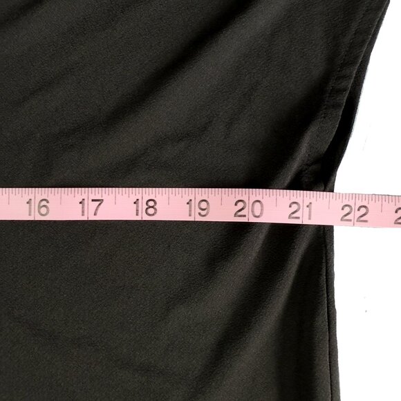 H&M Oversized Draped V‑Neck Tunic Minimalist Top L – Black Polyester‑Elastane - Picture 9 of 10